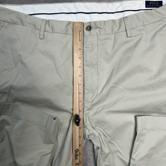 Men's Polo Ralph Lauren Khaki Chino Pants Size 44 44B X 31 Stretch Classic Fit - Picture 3 of 9